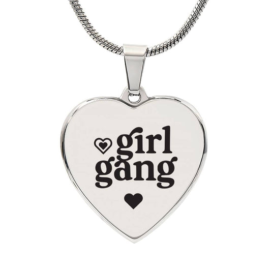 Girl Gang Necklace- Personalize the back with your very own message!