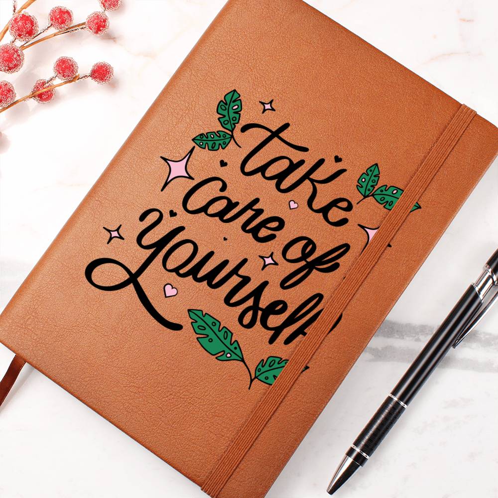 Take Care of Yourself Leather Journal