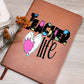 Teacher Life Blank Leather Notebook