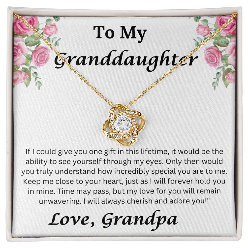 To My Granddaughter If I could Give You One Gift Love Grandpa Necklace