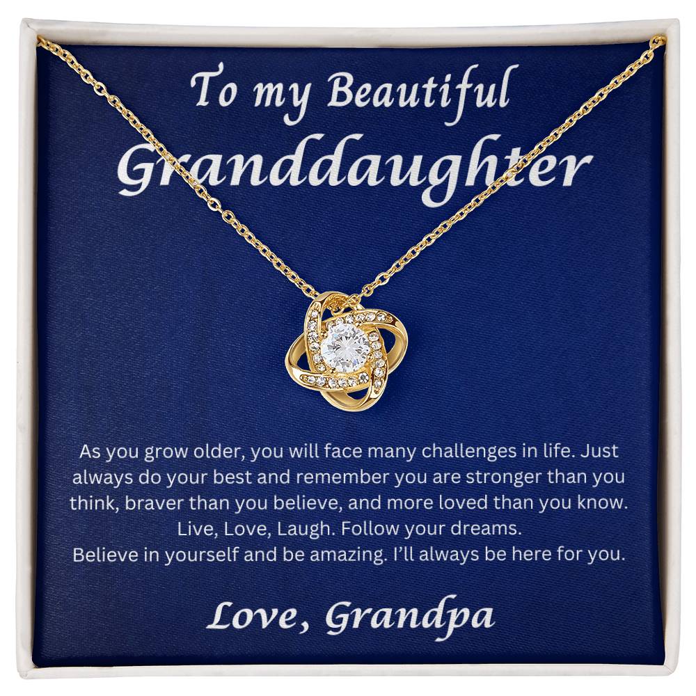 To My Granddaughter Love Grandpa Necklace