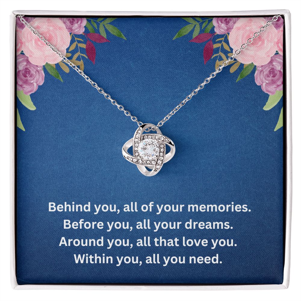 Graduation Necklace for her. Behind you, All Your Memories.