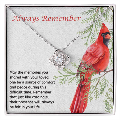 Always Remember Forever Love Knot Necklace