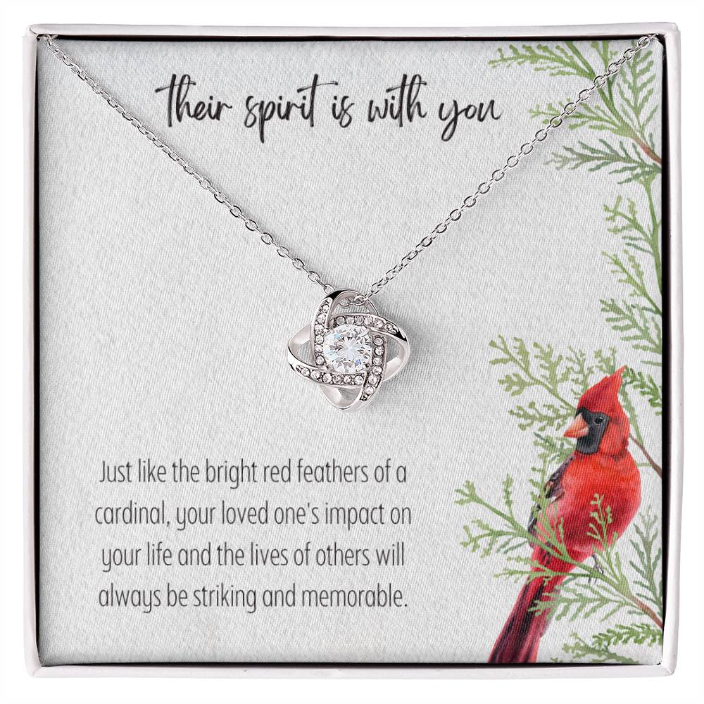 Their Spirit Is With You Love Knot Memorial Necklace