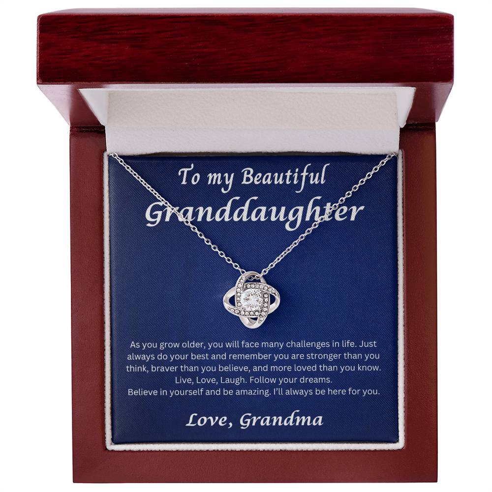 To My Granddaughter Love Grandma Necklace