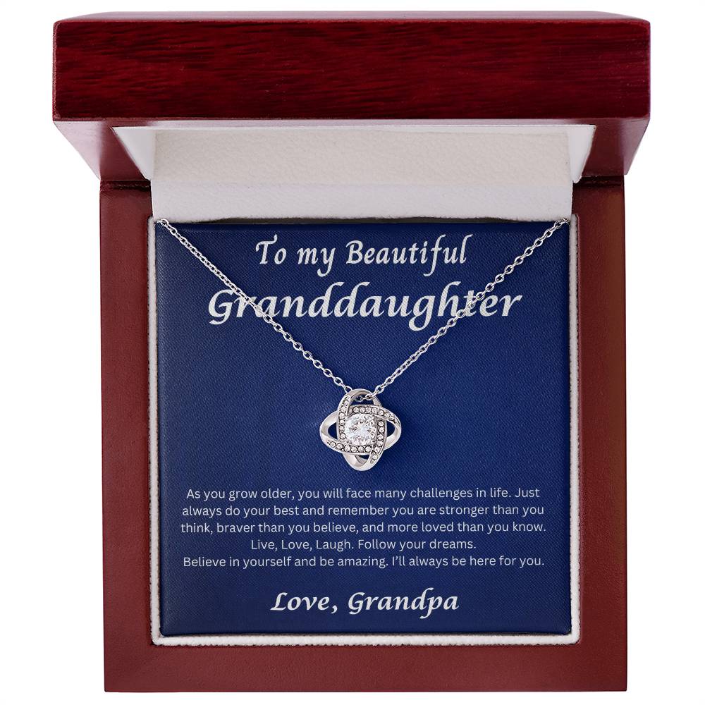 To My Granddaughter Love Grandpa Necklace
