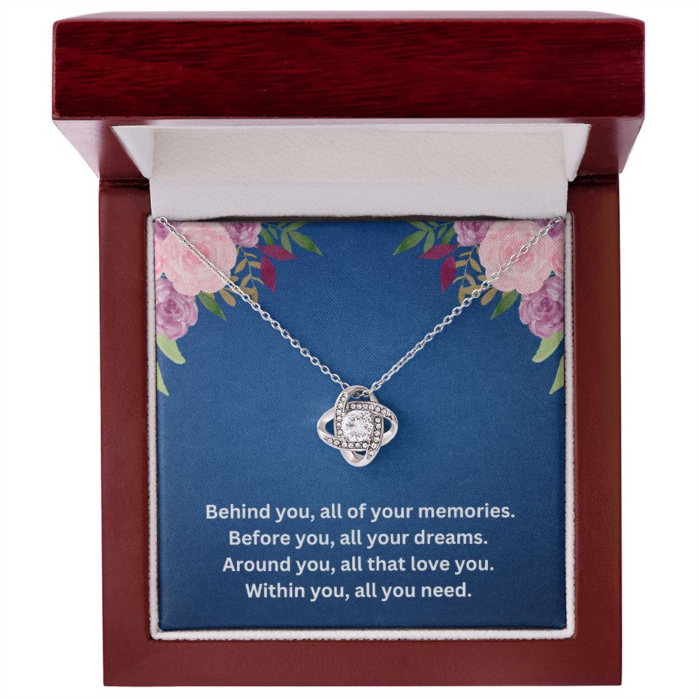 Graduation Necklace for her. Behind you, All Your Memories.