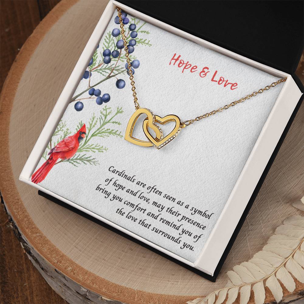 Cardinals Are A Symbol of Love and Hope Heart Memorial Necklace