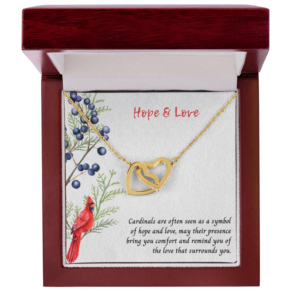Cardinals Are A Symbol of Love and Hope Heart Memorial Necklace