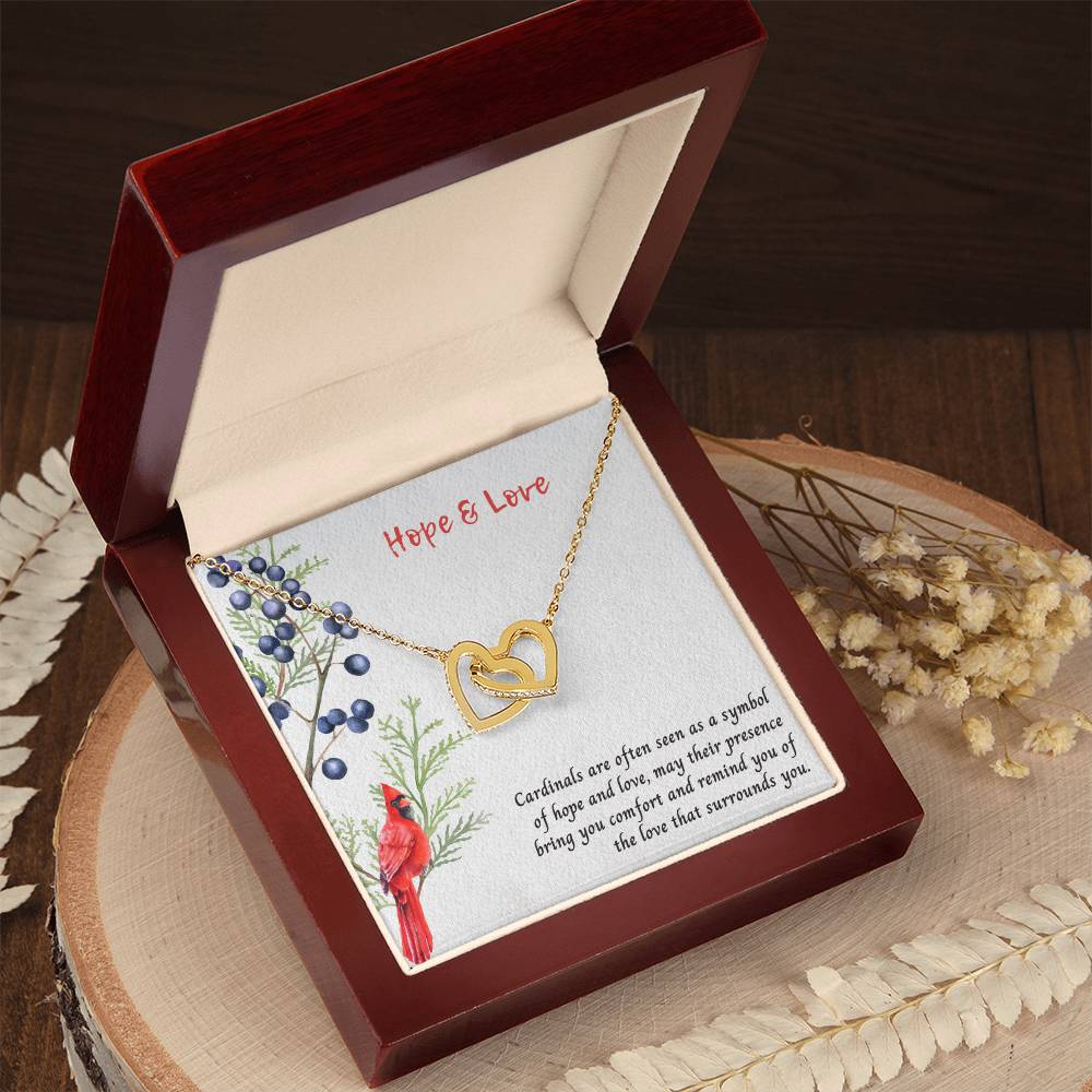 Cardinals Are A Symbol of Love and Hope Heart Memorial Necklace