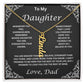 Name Necklace To My Daughter Love Dad