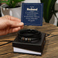 To My Husband, In A World of Chaos, You Are My Calm, Love You Forever, Leather Bracelet