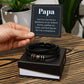 Papa Your Love Has Been A Lighthouse, Love You Forever Leather Bracelet