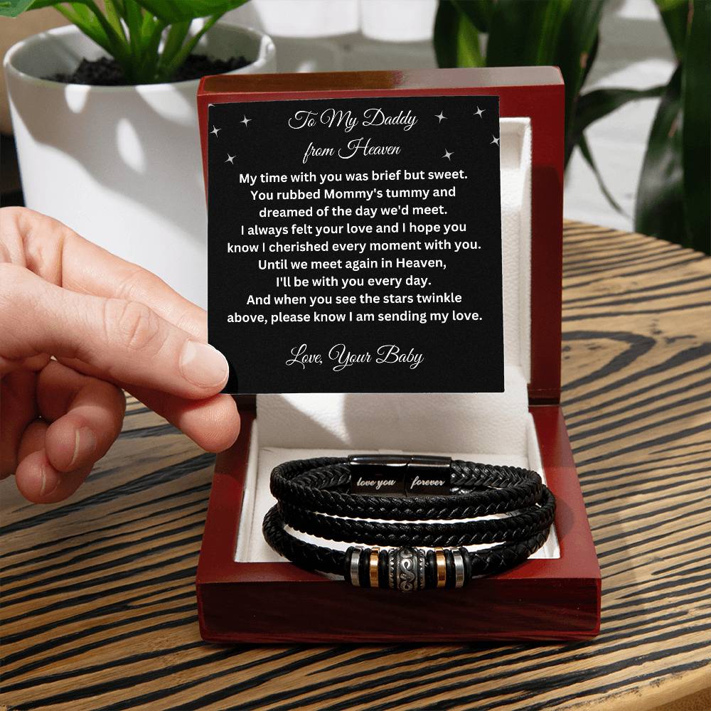 Miscarriage To My Daddy from Heaven Bracelet