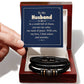 To My Husband, In A World of Chaos, You Are My Calm, Love You Forever, Leather Bracelet