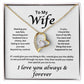 To My Wife -  Meeting You Was Fate, Loving you -  Heart Necklace