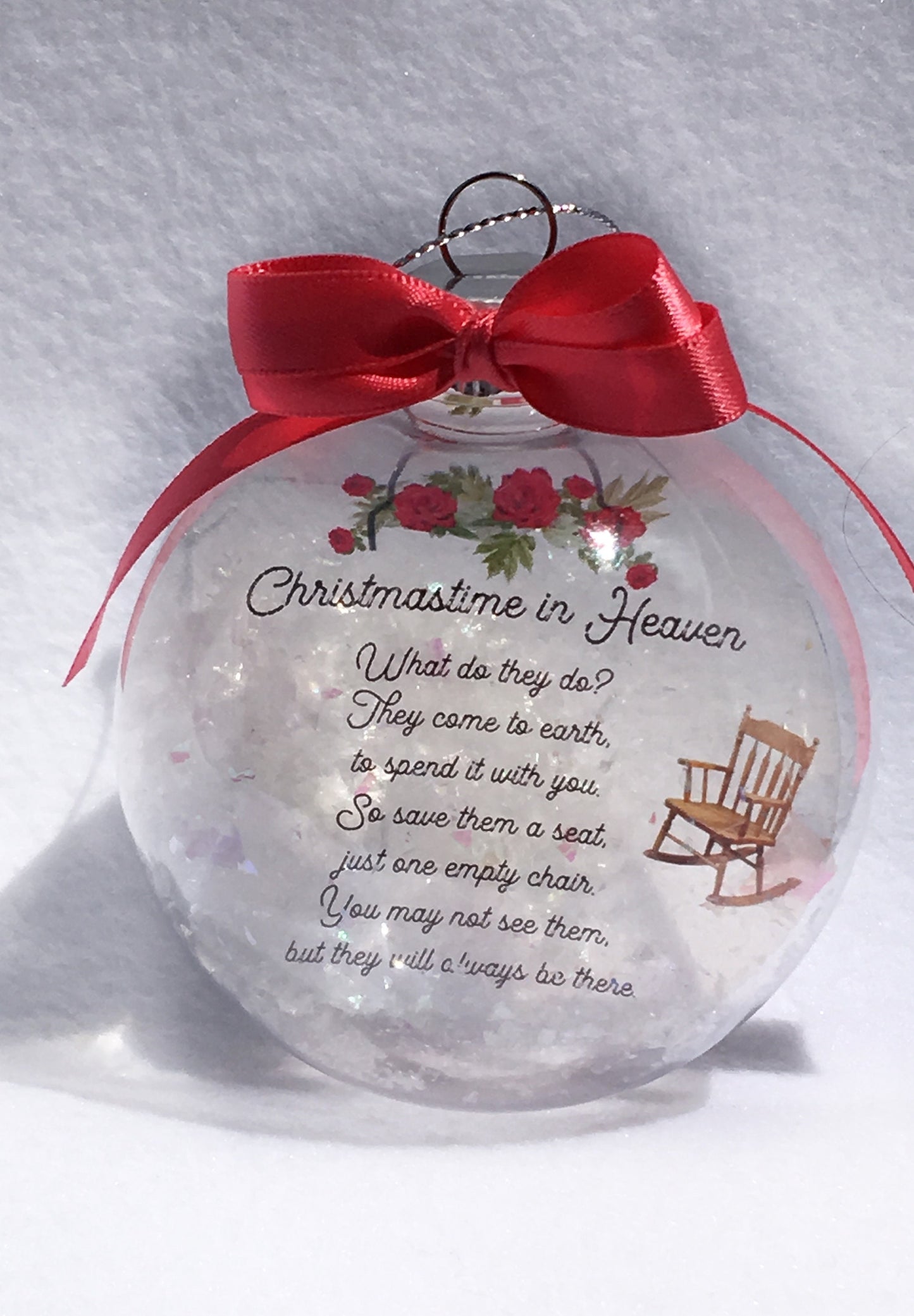 Christmas In Heaven Chair Ornament | Christmas Ornament | Sympathy Gift | Christmas Memorial | Heaven