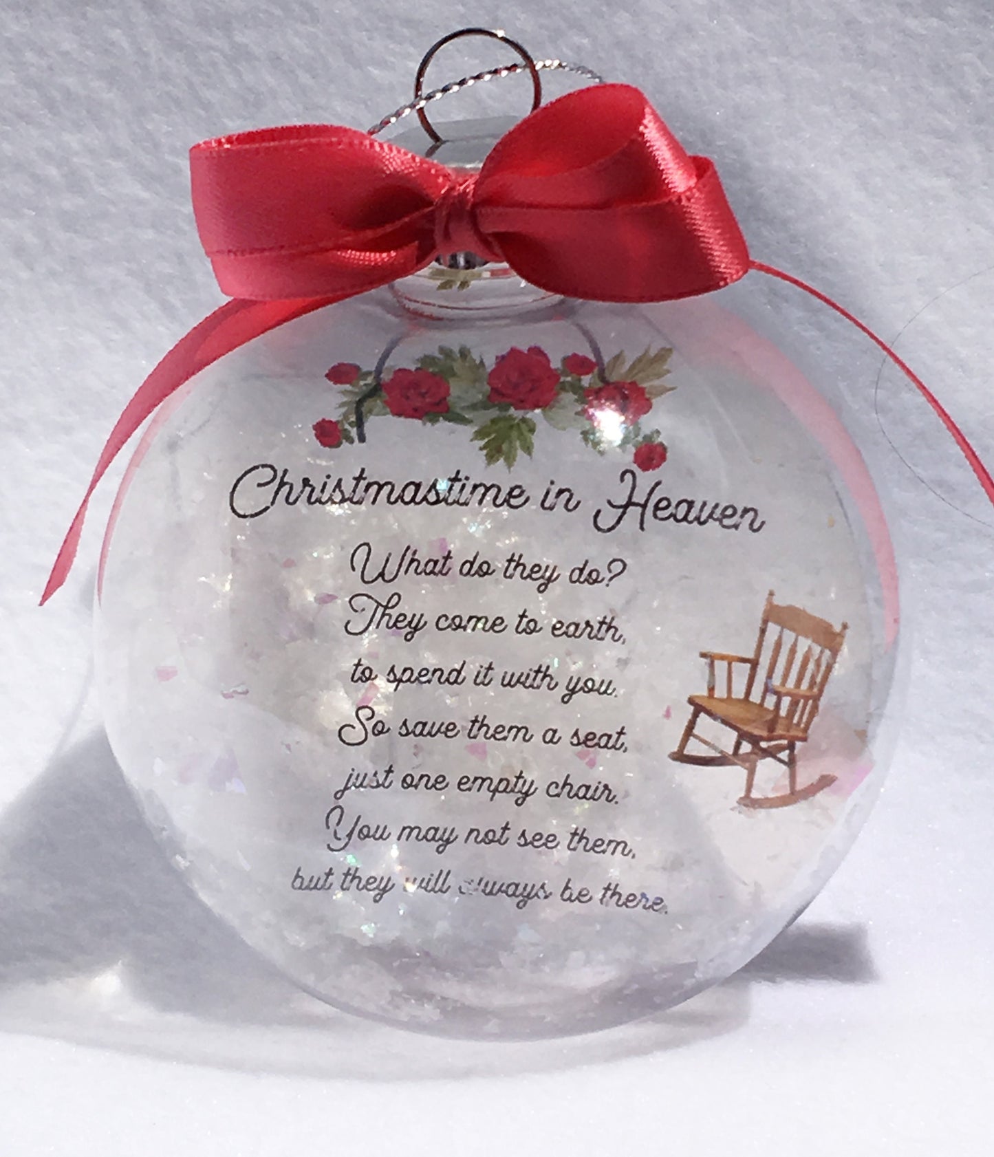 Christmas In Heaven Chair Ornament | Christmas Ornament | Sympathy Gift | Christmas Memorial | Heaven