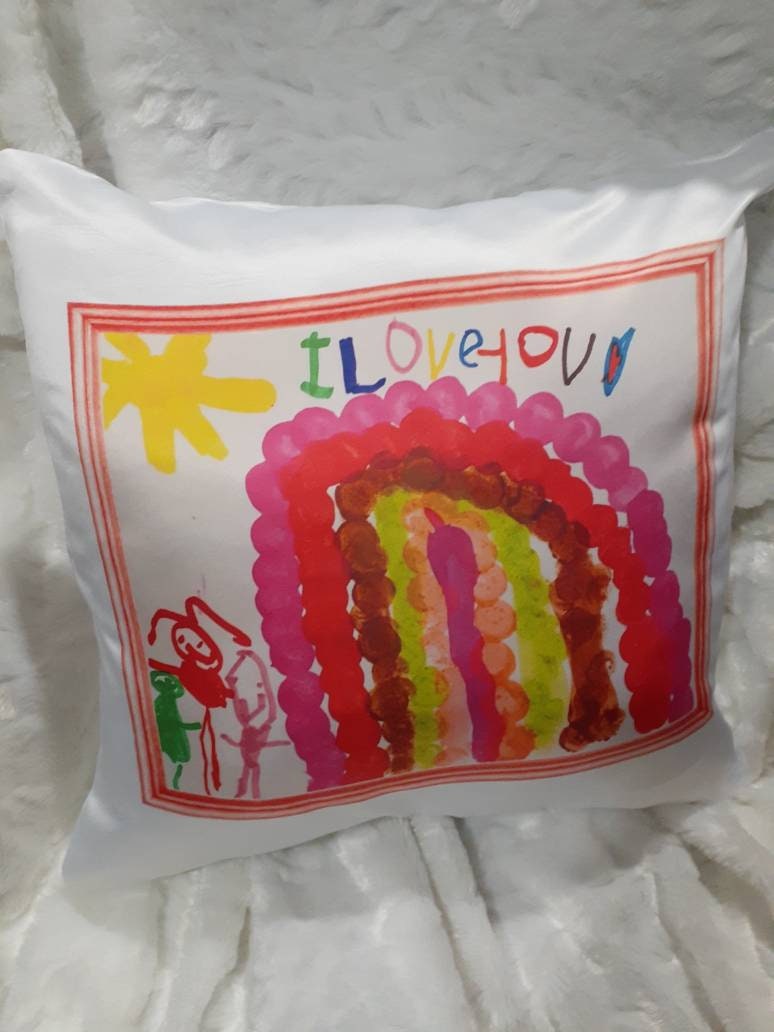 Personalized Child's Artwork Pillow: Custom Keepsake Gift