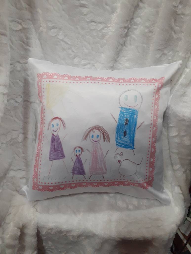 Personalized Child's Artwork Pillow: Custom Keepsake Gift