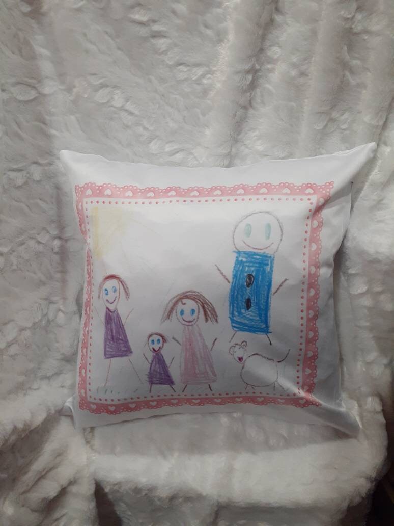 Personalized Child's Artwork Pillow: Custom Keepsake Gift