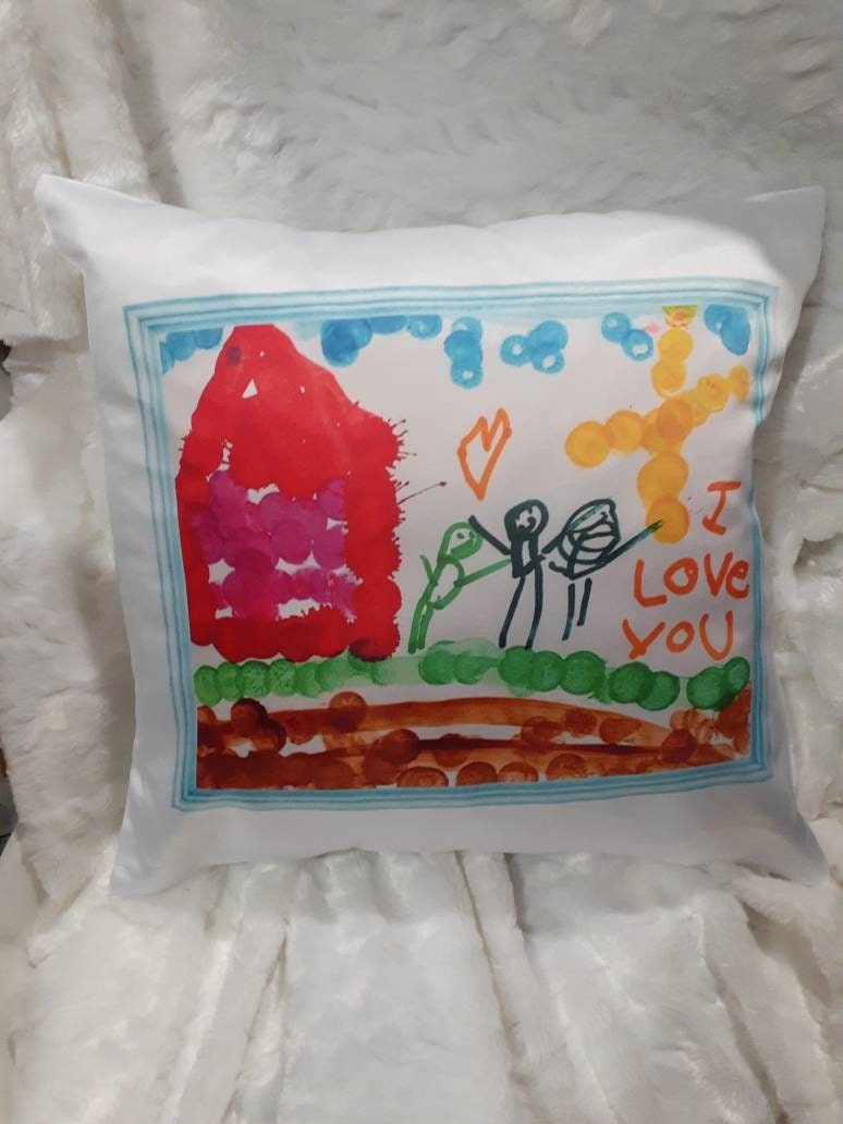 Personalized Child's Artwork Pillow: Custom Keepsake Gift