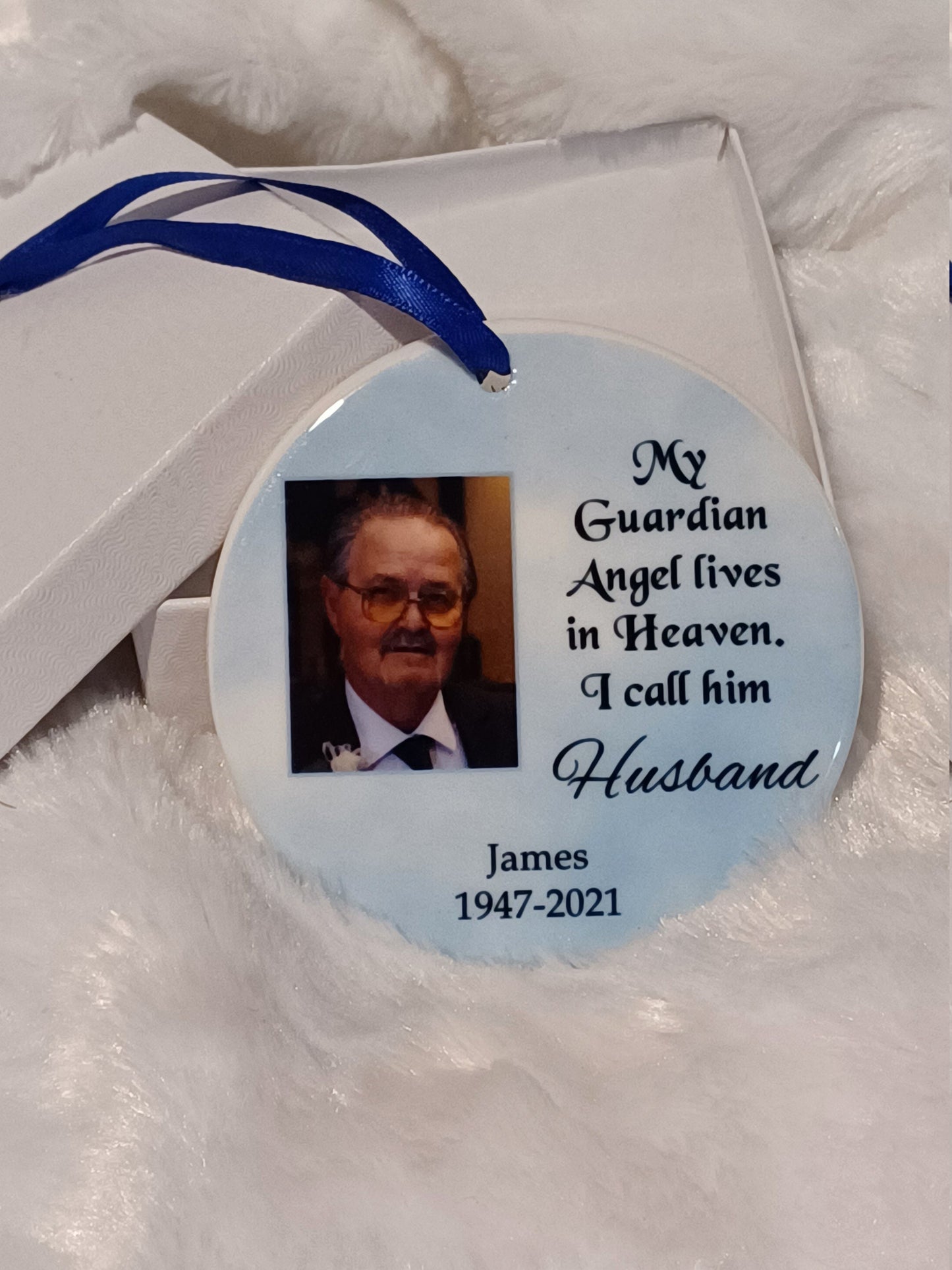 Memorial Christmas Ornament, Loss of Husband, Friend Gift