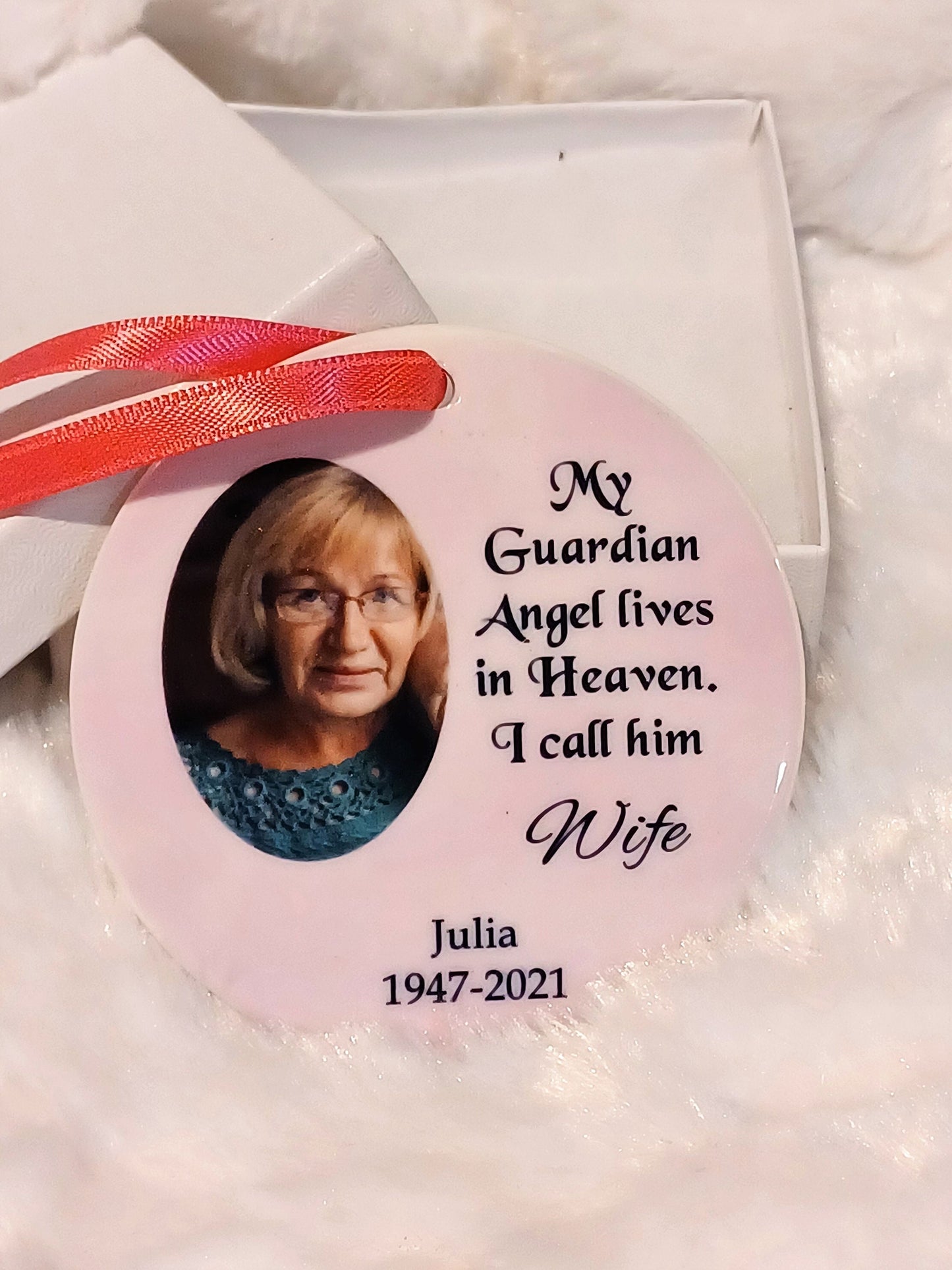 Memorial Christmas Ornament, Loss of Husband, Friend Gift