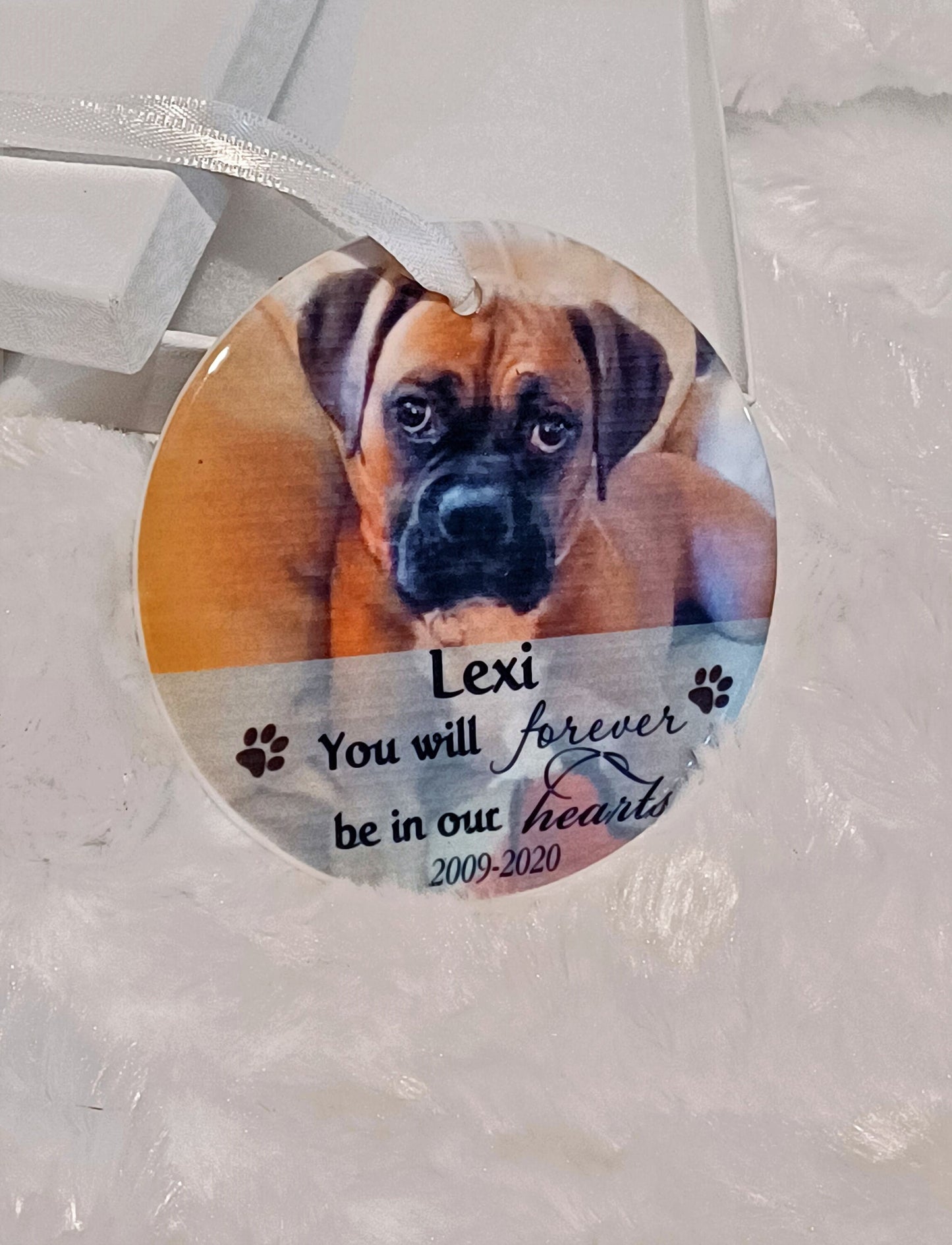 Custom Pet Photo Memorial Ornament, Personalized Keepsake