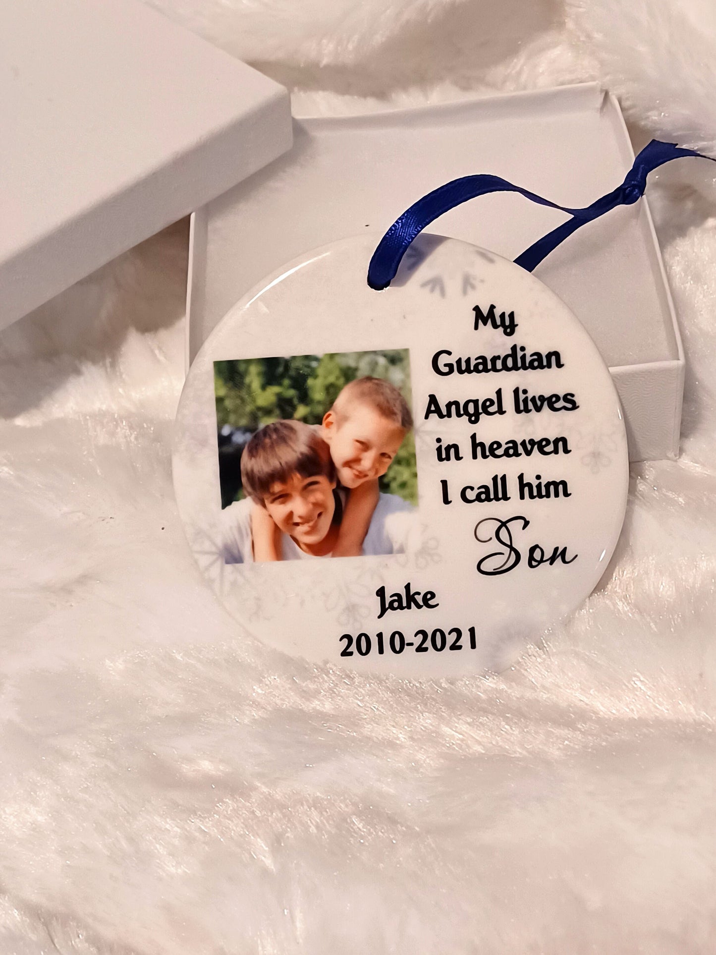 Personalized Memorial Ornament, In Memory Of, Christmas, Gift for Husband