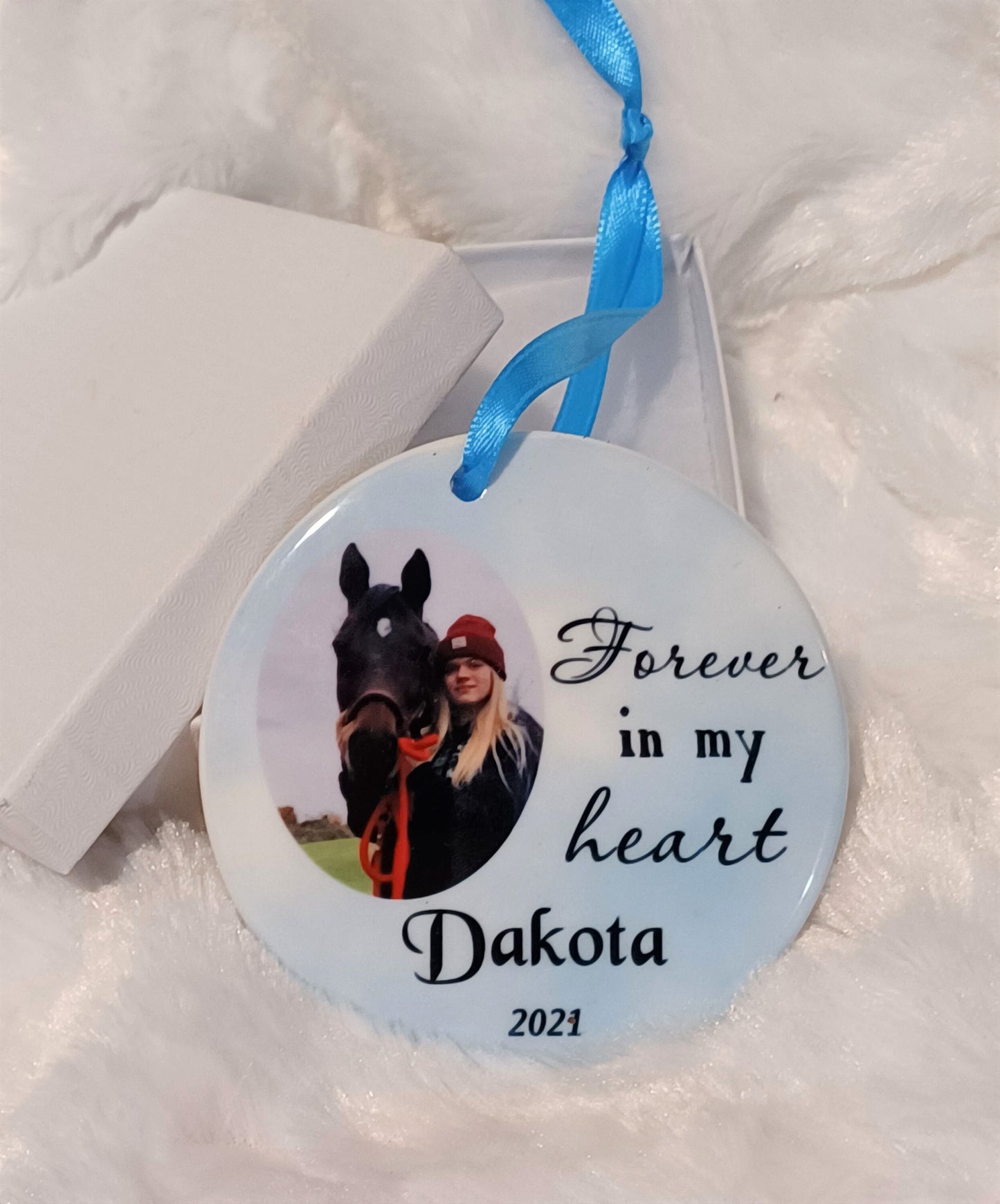 Personalized Dog Memorial Ornament: Pet Loss Gift, Custom Photo