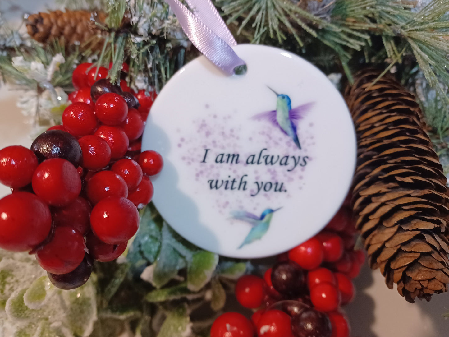 Memorial Gift for Loss of Father, Memorial Christmas Ornament, Hummingbird, Friend GIft