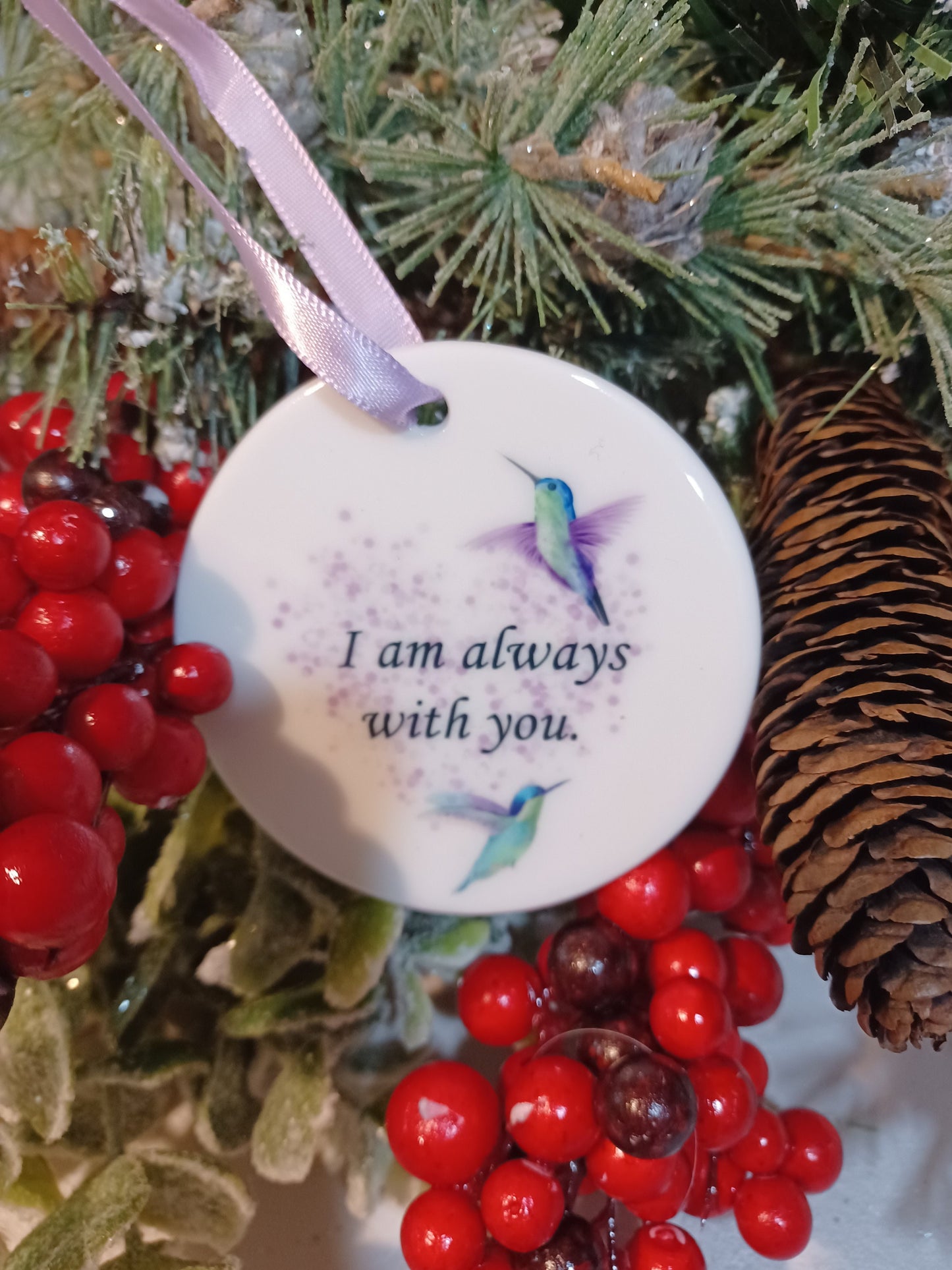 Memorial Gift for Loss of Father, Memorial Christmas Ornament, Hummingbird, Friend GIft