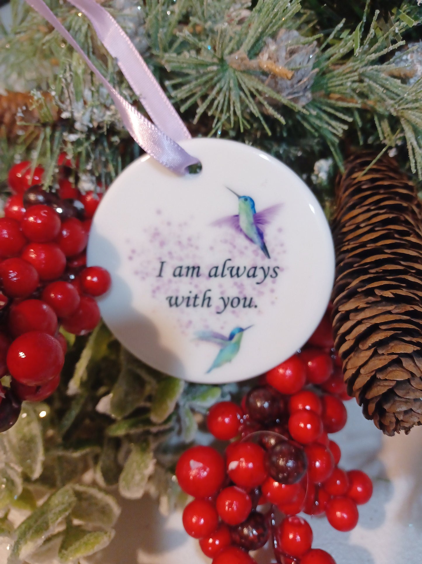 Memorial Gift for Loss of Father, Memorial Christmas Ornament, Hummingbird, Friend GIft
