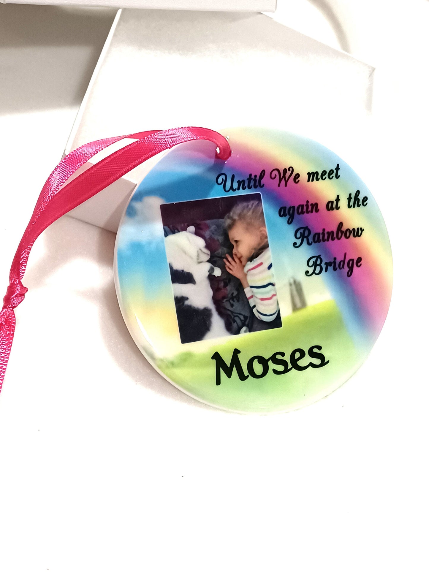 Personalized Pet Memorial Ornament, Dog Loss Sympathy Gift