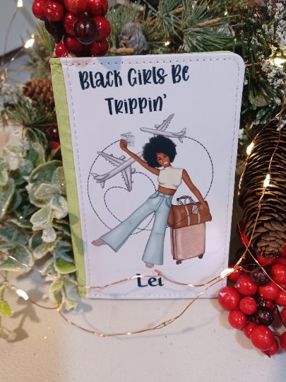 Passport Cover, Black Girl Magic, African American, Travel Gift, Christmas, Daughter Gift