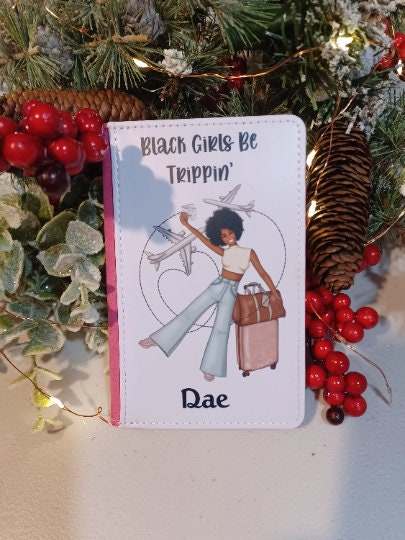 Passport Cover, Black Girl Magic, African American, Travel Gift, Christmas, Daughter Gift