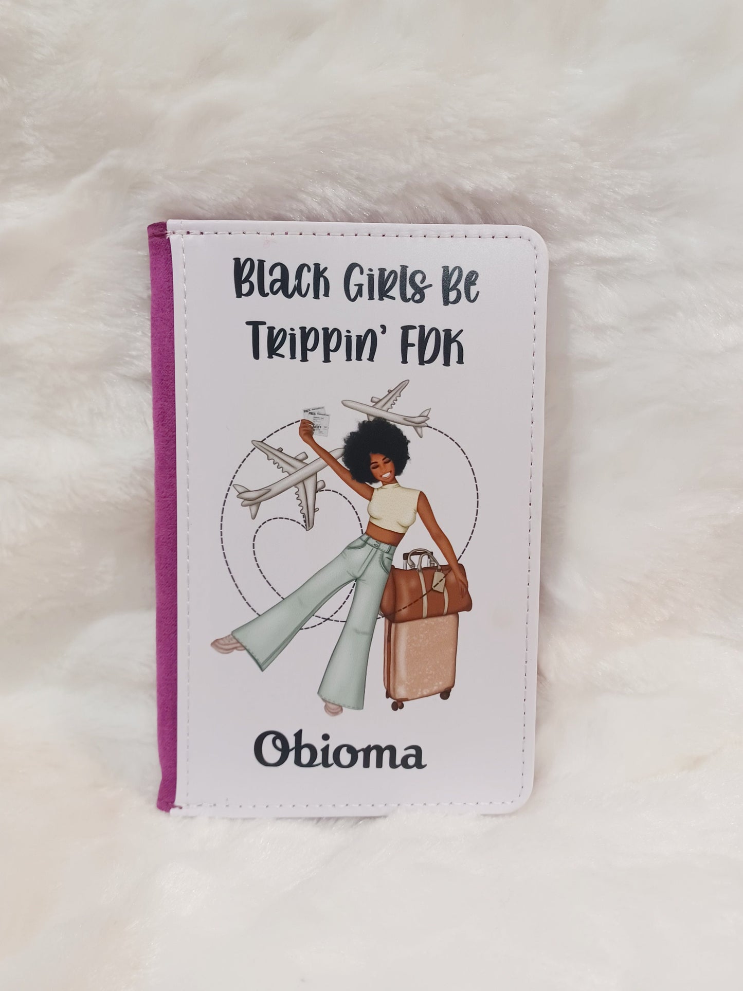 Personalized Passport Cover, Black Girl Magic, African American, Travel Gift, Birthday, Best Friend Gift