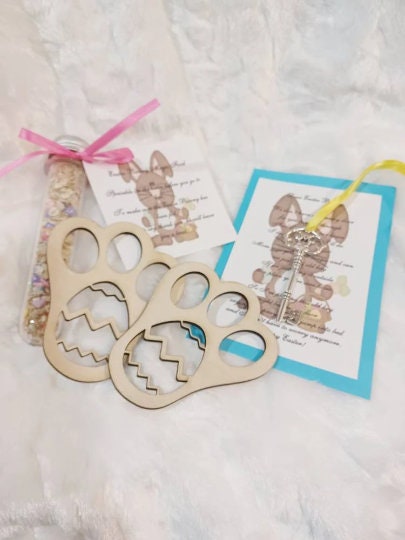 Magical Easter Bunny Kit: Key, Footprint Stencils & Bunny Food - Ultimate Children's Easter Morning Surprise