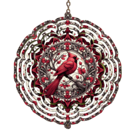 Red Cardinal Wind Spinner, Christmas, Mom Gift