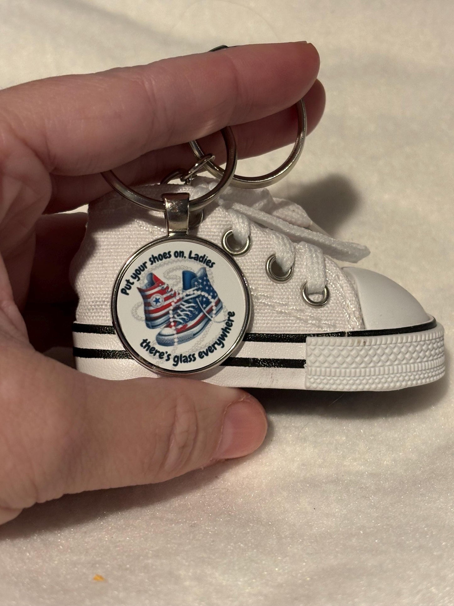 Kamala Harris Sneaker Keychain, Democrat, Glass Ceiling Charm