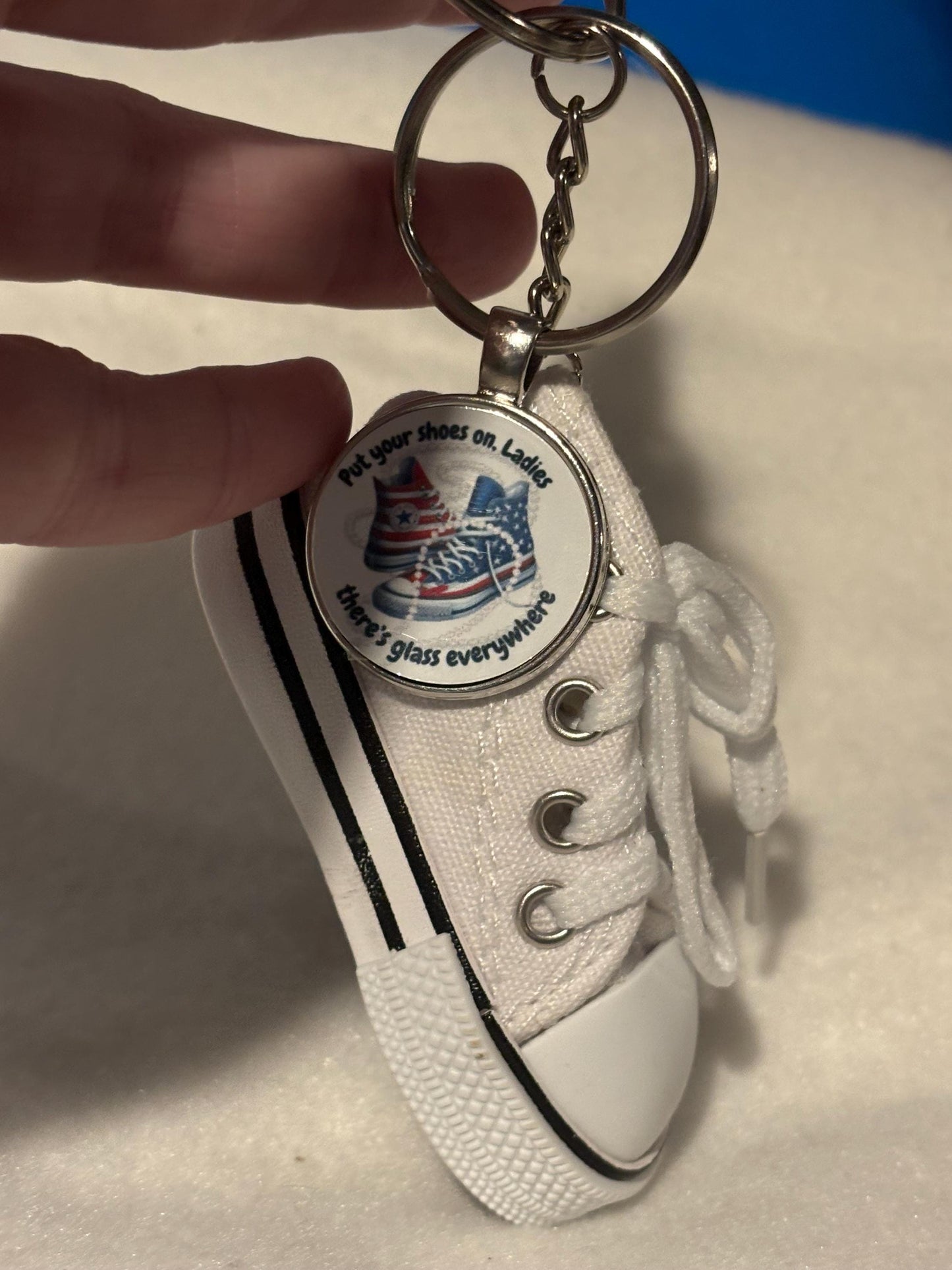Kamala Harris Sneaker Keychain, Democrat, Glass Ceiling Charm