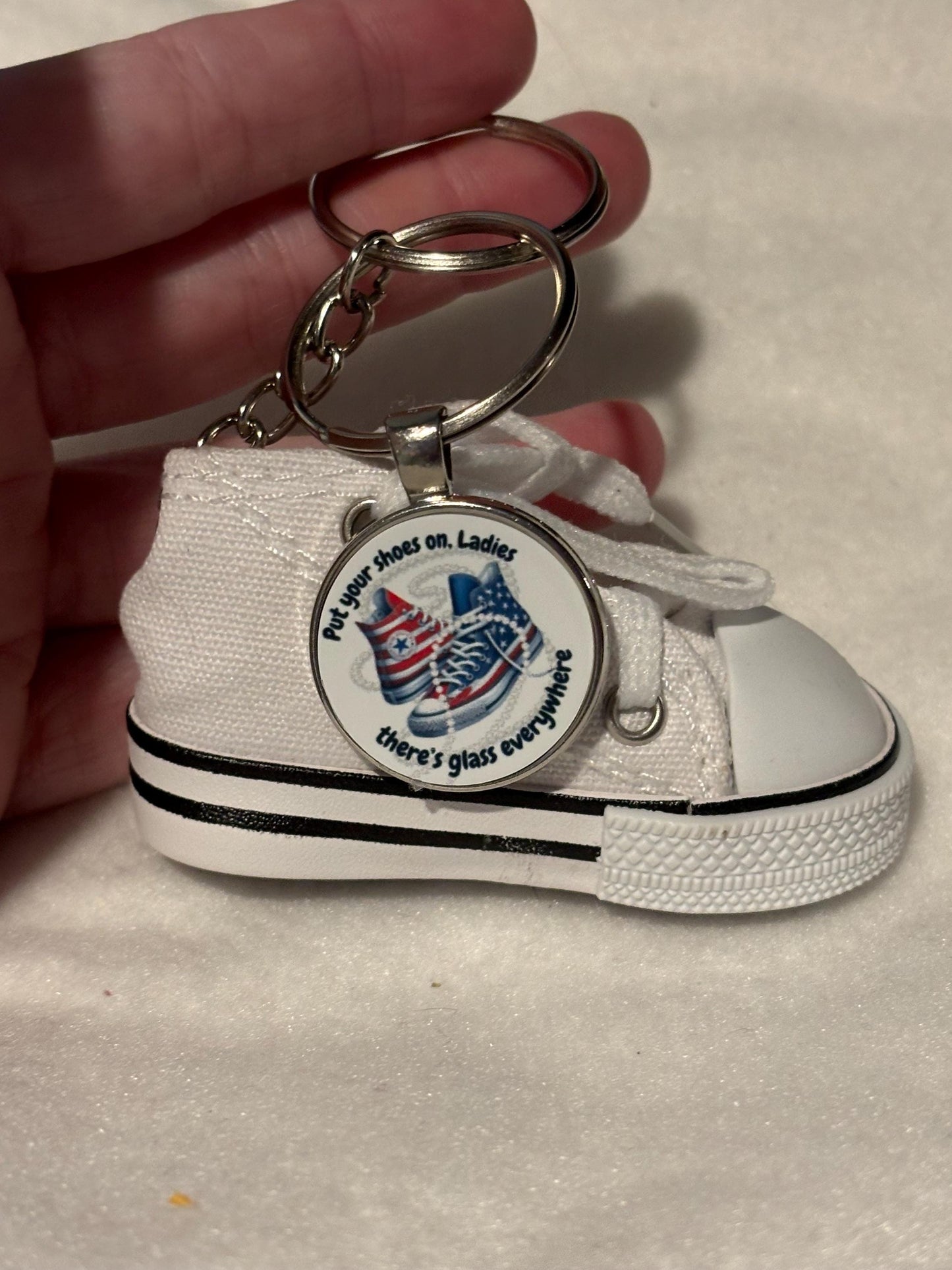 Kamala Harris Sneaker Keychain, Democrat, Glass Ceiling Charm