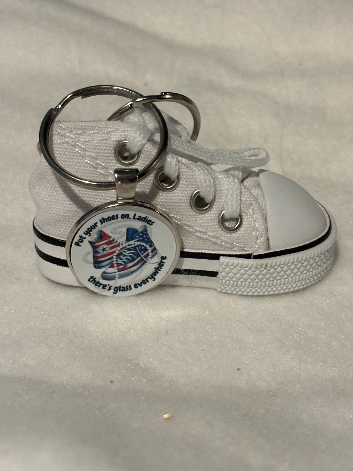 Kamala Harris Sneaker Keychain, Democrat, Glass Ceiling Charm
