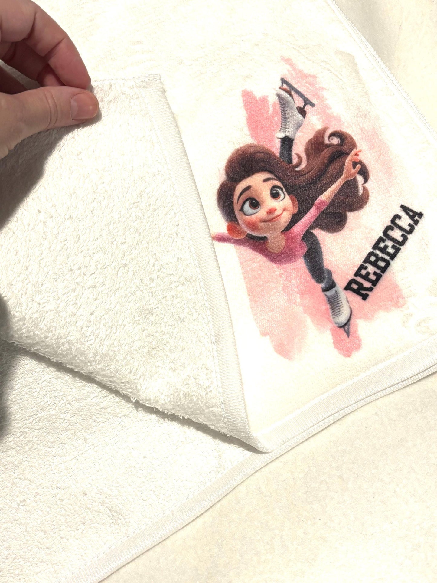 Personalized Figure Skater Towel – Custom Skater Gift