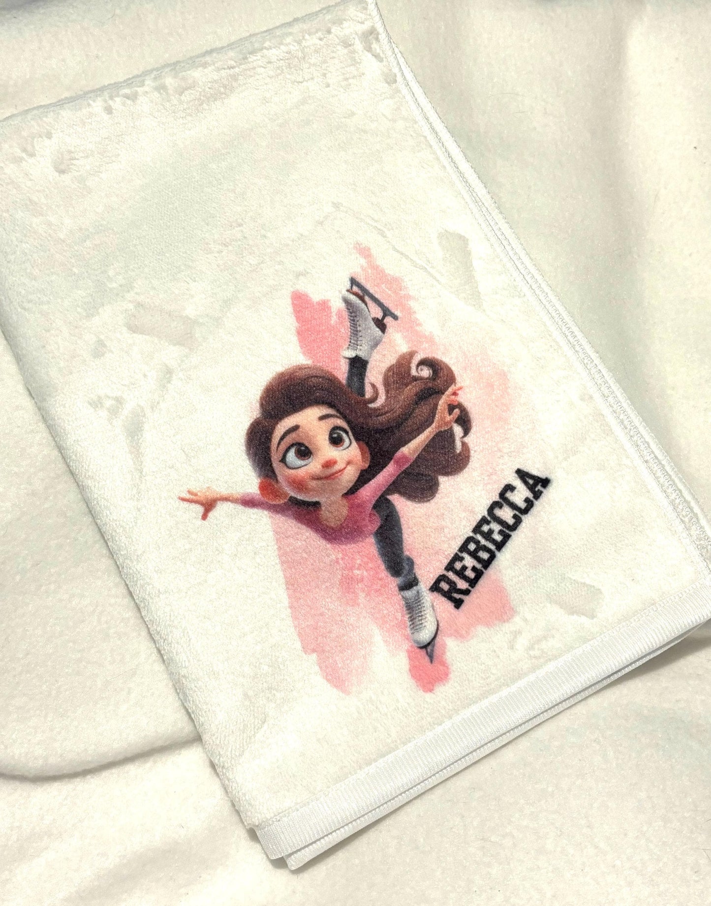 Personalized Figure Skater Towel – Custom Skater Gift