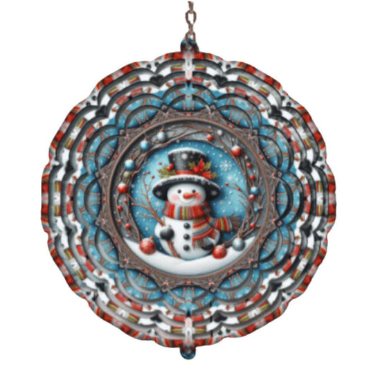 Snowman Decor, Wind Spinner, Christmas, Mom Gift