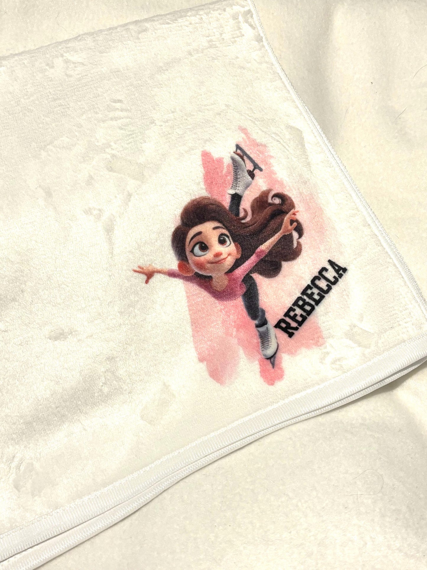 Personalized Figure Skater Towel – Custom Skater Gift