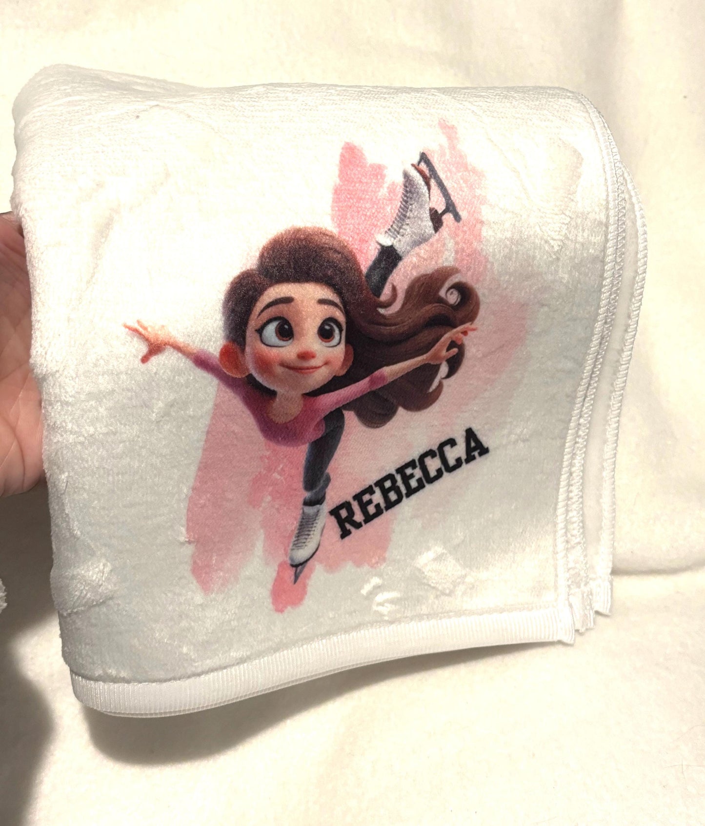 Personalized Figure Skater Towel – Custom Skater Gift