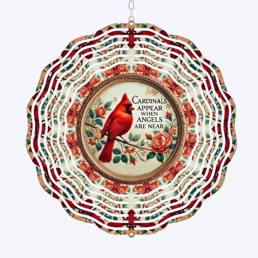 Red Cardinal Memorial Wind Spinner, Sympathy Gift